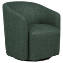  Coaster Furniture Mossbrook 903222 Fabric Upholstered Swivel Accent Chair - Green IMAGE 5