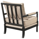  Coaster Furniture Blanchett 903237 Upholstered Bobbin Accent Chair - Beige/Black IMAGE 4
