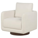  Coaster Furniture Iris 903255 Fabric Upholstered Swivel Accent Chair - Ivory IMAGE 8