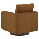  Coaster Furniture Iris 903256 Fabric Upholstered Swivel Accent Chair - Rust IMAGE 8