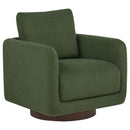  Coaster Furniture Iris 903257 Fabric Upholstered Swivel Accent Chair - Matcha IMAGE 1