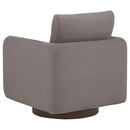  Coaster Furniture Iris 903258 Fabric Upholstered Swivel Accent Chair - Stone IMAGE 3