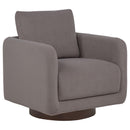  Coaster Furniture Iris 903258 Fabric Upholstered Swivel Accent Chair - Stone IMAGE 4