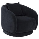  Coaster Furniture Arnaud 903487 Chenille Upholstered Swivel Accent Chair - Navy IMAGE 2