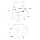  Coaster Furniture Winter 904134 Upholstered Hydraulic Lift Top Storage Ottoman - Beige IMAGE 8