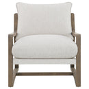  Coaster Furniture Geneva 907509 Boucle Upholstered Wood Arm Accent Chair - Sand IMAGE 8