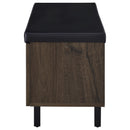  Coaster Furniture Brixton 915153 2-door Padded Entryway Shoe Storage Bench - Smoked Oak IMAGE 7
