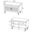  Coaster Furniture Brixton 915154 2-door Padded Entryway Shoe Storage Bench - White Oak IMAGE 11