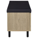  Coaster Furniture Brixton 915154 2-door Padded Entryway Shoe Storage Bench - White Oak IMAGE 6
