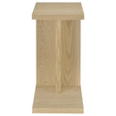  Coaster Furniture Clower 930275 Engineered Wood C-Shaped Sofa Side Table - Light Oak IMAGE 8