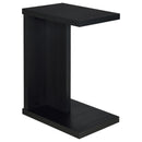  Coaster Furniture Clower 930276 Engineered Wood C-Shaped Sofa Side Table - Black IMAGE 2