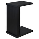  Coaster Furniture Clower 930276 Engineered Wood C-Shaped Sofa Side Table - Black IMAGE 3