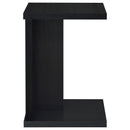  Coaster Furniture Clower 930276 Engineered Wood C-Shaped Sofa Side Table - Black IMAGE 5