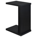  Coaster Furniture Clower 930276 Engineered Wood C-Shaped Sofa Side Table - Black IMAGE 7