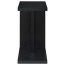  Coaster Furniture Clower 930276 Engineered Wood C-Shaped Sofa Side Table - Black IMAGE 9