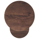  Coaster Furniture Yency 930330 2-piece Round Mango Wood Nesting Table Set - Dark Brown Mango IMAGE 5