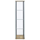  Coaster Furniture Bellatrix 950172MGO 3-shelf Clear Glass Curio Cabinet - Mango IMAGE 2