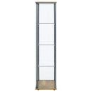  Coaster Furniture Bellatrix 950172MGO 3-shelf Clear Glass Curio Cabinet - Mango IMAGE 3