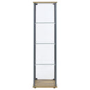  Coaster Furniture Bellatrix 950172MGO 3-shelf Clear Glass Curio Cabinet - Mango IMAGE 6