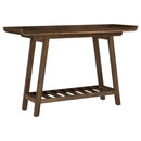  Coaster Furniture Ornelas 950415 46-inch Console Table with Slatted Shelf - Mango Brown IMAGE 1