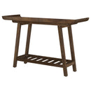  Coaster Furniture Ornelas 950415 46-inch Console Table with Slatted Shelf - Mango Brown IMAGE 4