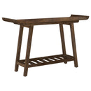  Coaster Furniture Ornelas 950415 46-inch Console Table with Slatted Shelf - Mango Brown IMAGE 8