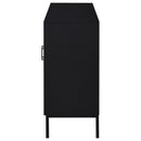  Coaster Furniture Jess 950420 2-door Arched Fluted Glass Accent Cabinet - Black IMAGE 5