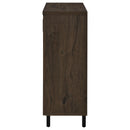  Coaster Furniture Brixton 950423 2-door Entryway Shoe Storage Cabinets - Smoked Oak IMAGE 8