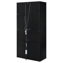 Coaster Furniture Riva 950432 4-door Tall Accent Display Cabinet LED Lighting - Black IMAGE 1