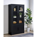  Coaster Furniture Riva 950432 4-door Tall Accent Display Cabinet LED Lighting - Black IMAGE 6