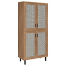  Coaster Furniture Teller 950440 80-inch 4-door Tall Shoe Storage Cabinet - Natural Oak IMAGE 2