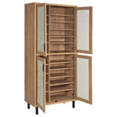  Coaster Furniture Teller 950440 80-inch 4-door Tall Shoe Storage Cabinet - Natural Oak IMAGE 8