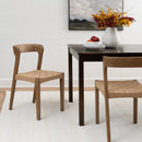 MAUDE WOVEN SEAT SIDE CHAIR  033215BRN02ASU