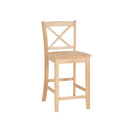 TORINO UNFINISHED X BACK CTR STOOL