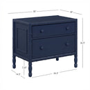 HAZEL NAVY 2 DRAWER NIGHTSTAND 21222NAVY01U