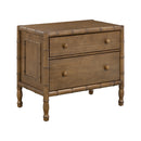 HAZEL BROWN 2 DRAWER NIGHTSTAND - 21222BRN01U