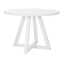 23LD1015RDTW MAUI WHITE ROUND DINING TABLE