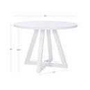 23LD1015RDTW MAUI WHITE ROUND DINING TABLE