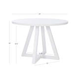 23LD1015RDTW MAUI WHITE ROUND DINING TABLE
