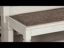 Signature Design by Ashley Bolanburg D647-09 Double Counter Upholstered Bench EXTERNAL_VIDEO 1