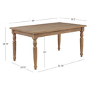 SHIRAZ NATURAL RECTANGLE OAK TABLE 034806LIN01U