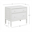 HAZEL WHITE 2 DRAWER NIGHTSTAND 21222WHT01U